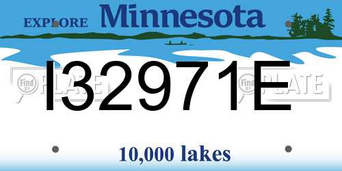 I32971E Minnesota License Plate