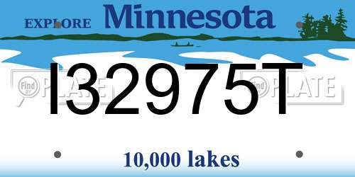I32975T Minnesota License Plate