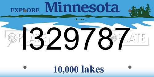 I329787 Minnesota License Plate