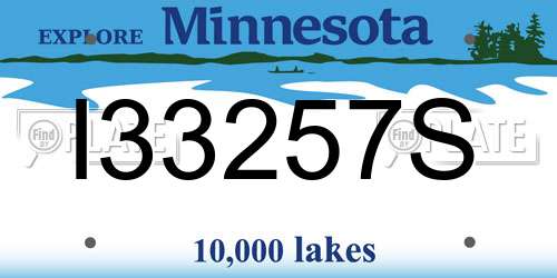 I33257S Minnesota License Plate