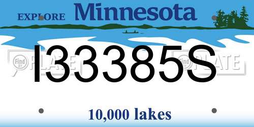 I33385S Minnesota License Plate