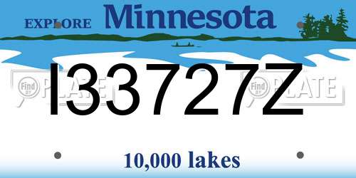 I33727Z Minnesota License Plate