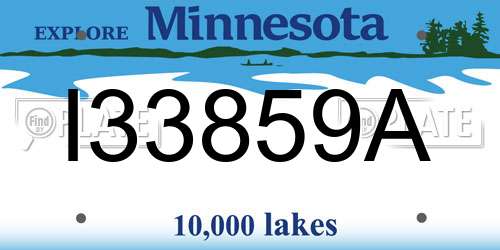 I33859A Minnesota License Plate