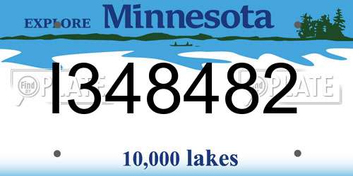 I348482 Minnesota License Plate