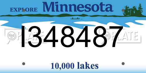 I348487 Minnesota License Plate