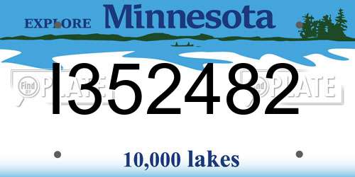 I352482 Minnesota License Plate