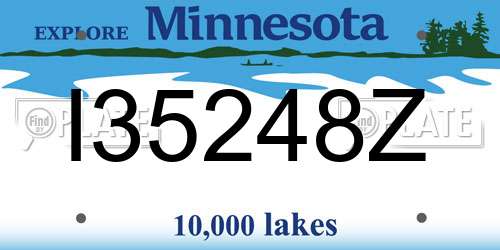 I35248Z Minnesota License Plate
