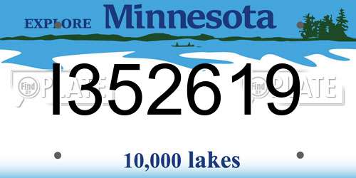 I352619 Minnesota License Plate