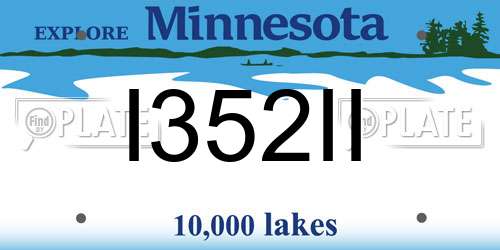 I352II Minnesota License Plate