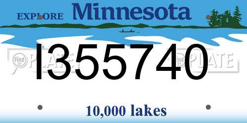 I355740 Minnesota License Plate