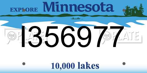 I356977 Minnesota License Plate