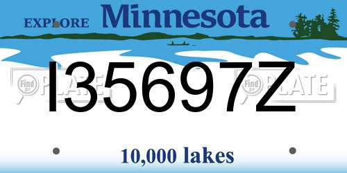 I35697Z Minnesota License Plate