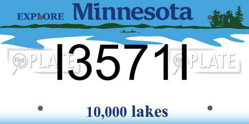 I3571I Minnesota License Plate