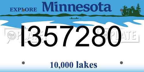 I357280 Minnesota License Plate