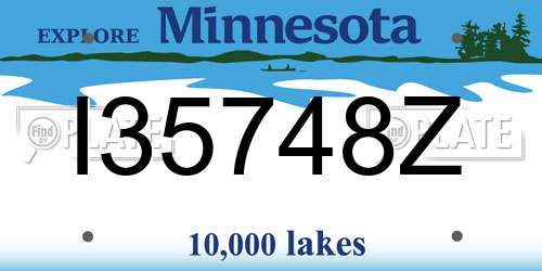 I35748Z Minnesota License Plate