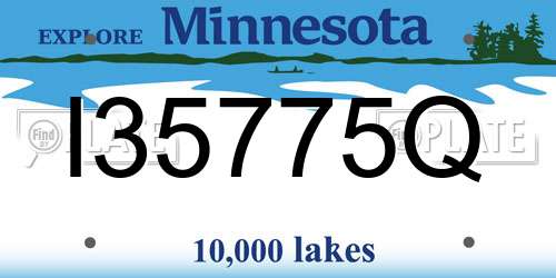 I35775Q Minnesota License Plate