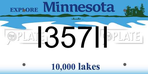 I357II Minnesota License Plate