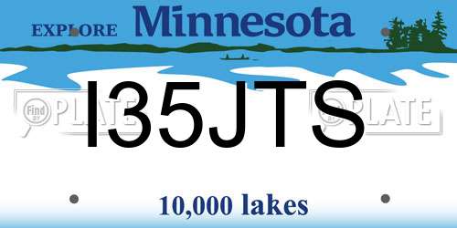I35JTS Minnesota License Plate