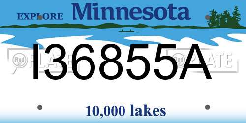 I36855A Minnesota License Plate