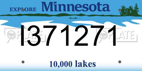 I371271 Minnesota License Plate
