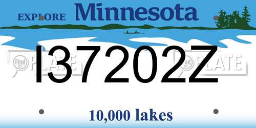 I37202Z Minnesota License Plate