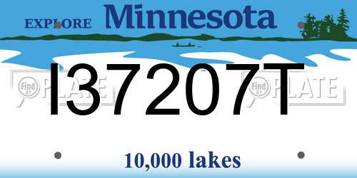 I37207T Minnesota License Plate