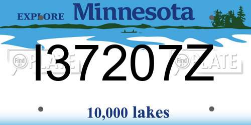 I37207Z Minnesota License Plate