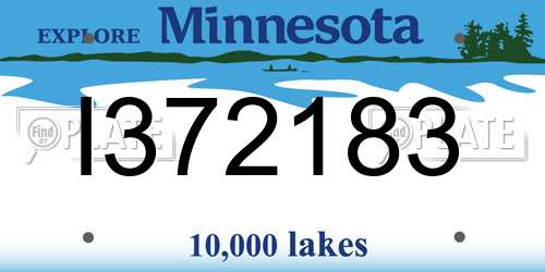 I372183 Minnesota License Plate