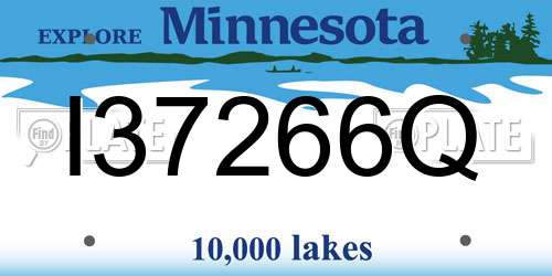 I37266Q Minnesota License Plate