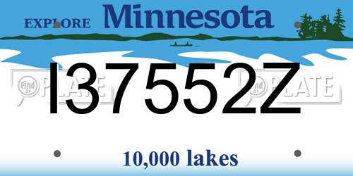 I37552Z Minnesota License Plate