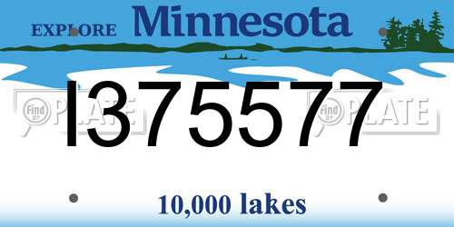 I375577 Minnesota License Plate