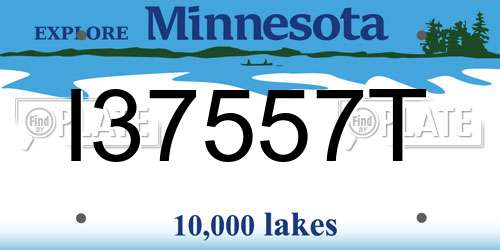 I37557T Minnesota License Plate
