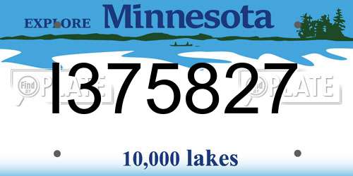 I375827 Minnesota License Plate