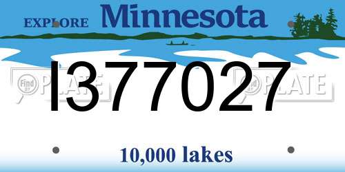 I377027 Minnesota License Plate