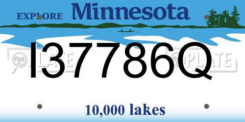 I37786Q Minnesota License Plate