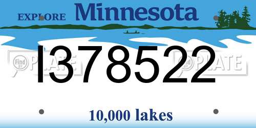 I378522 Minnesota License Plate