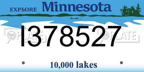 I378527 Minnesota License Plate