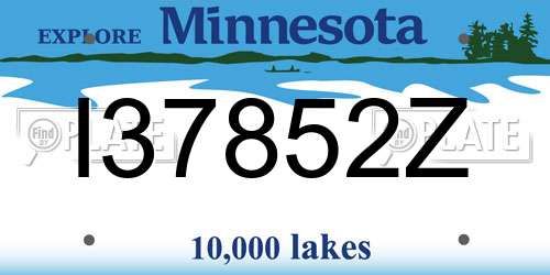 I37852Z Minnesota License Plate
