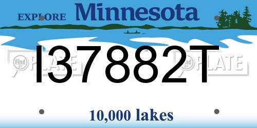 I37882T Minnesota License Plate