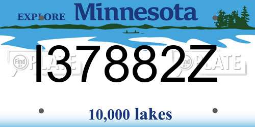 I37882Z Minnesota License Plate
