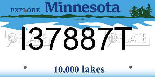 I37887T Minnesota License Plate