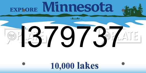 I379737 Minnesota License Plate