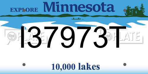 I37973T Minnesota License Plate