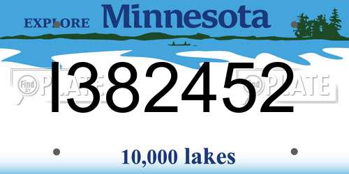 I382452 Minnesota License Plate