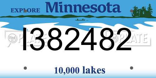 I382482 Minnesota License Plate
