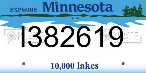 I382619 Minnesota License Plate