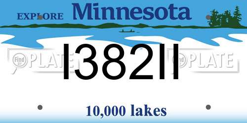 I382II Minnesota License Plate