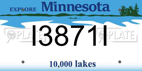 I3871I Minnesota License Plate