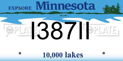 I387II Minnesota License Plate