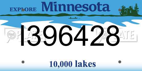 I396428 Minnesota License Plate